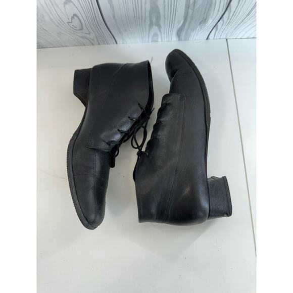 Vintage DAVOS GOMMA soft leather lace up bootie Size 9 (READ) Cottage Boho - Picture 5 of 9